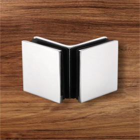 Bản lề cửa phòng tắm, Kẹp kính gắn kính có tấm 90°