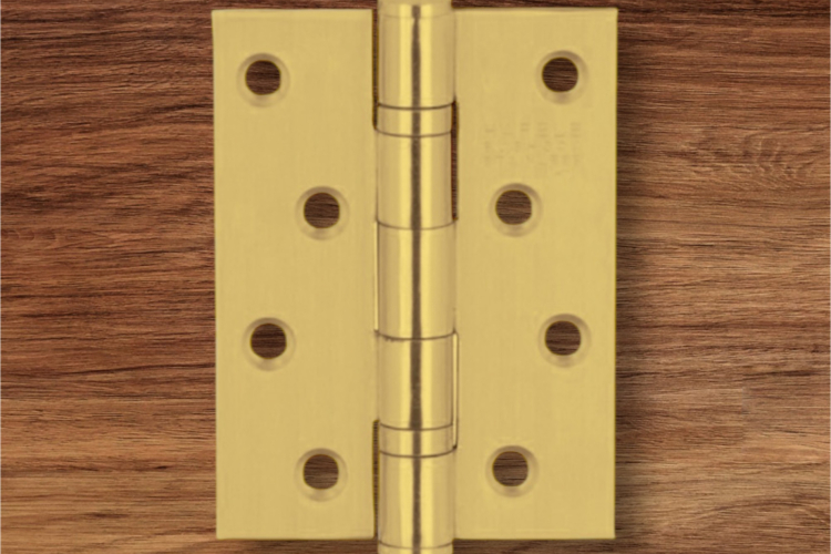 Bản lề lá, 2 vòng bi, inox 304, kích thước: 102 x 76 x 3 mm