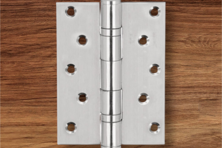 Bản lề lá, 2 vòng bi, inox 304, kích thước: 127 x 89 x 3 mm