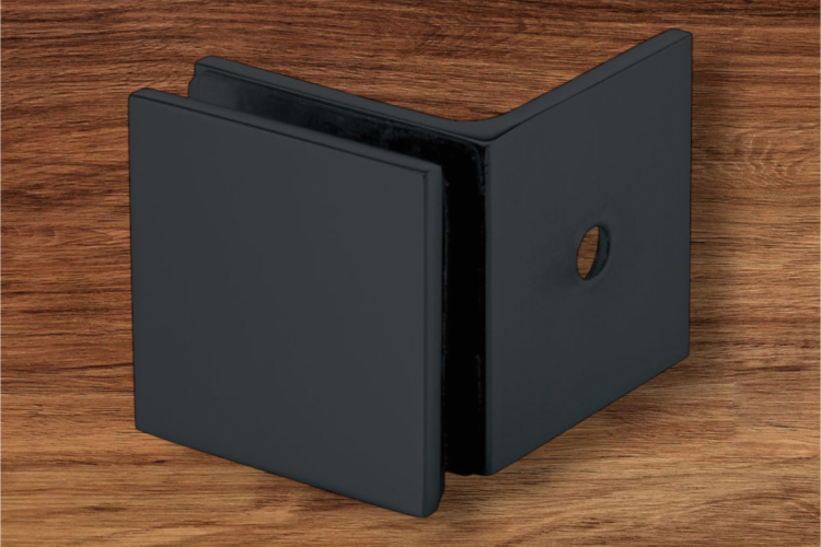 Bản lề cửa phòng tắm, Kẹp tường gắn kính có tấm 90°