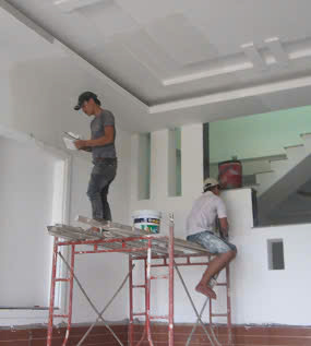  Thi công trần, tường và bề mặt
