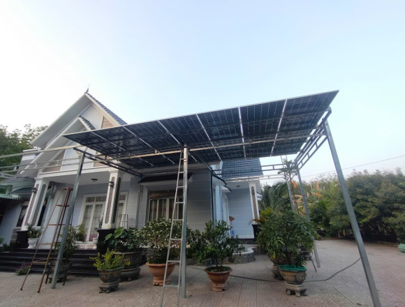 Lắp đặt hệ thống điện  8kw lưu trữ tại Tân uyên Bình Dương.