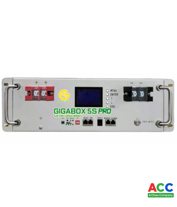 Pin lưu trữ cao cấp LiFePo4 5kWh GIGABOX 5S Pro